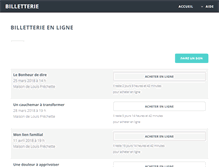 Tablet Screenshot of billetterie.maisonfrechette.com